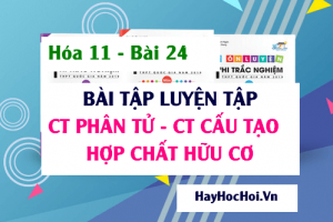 Bài tập luyện tập tìm Công thức phân tử, Công thức cấu tạo của hợp chất hữu cơ - Hóa 11 bài 24